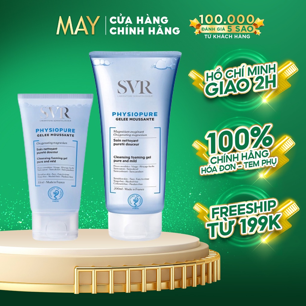 Gel rửa mặt dành cho da nhạy cảm SVR PHYSIOPURE Gelee Moussante 55ml