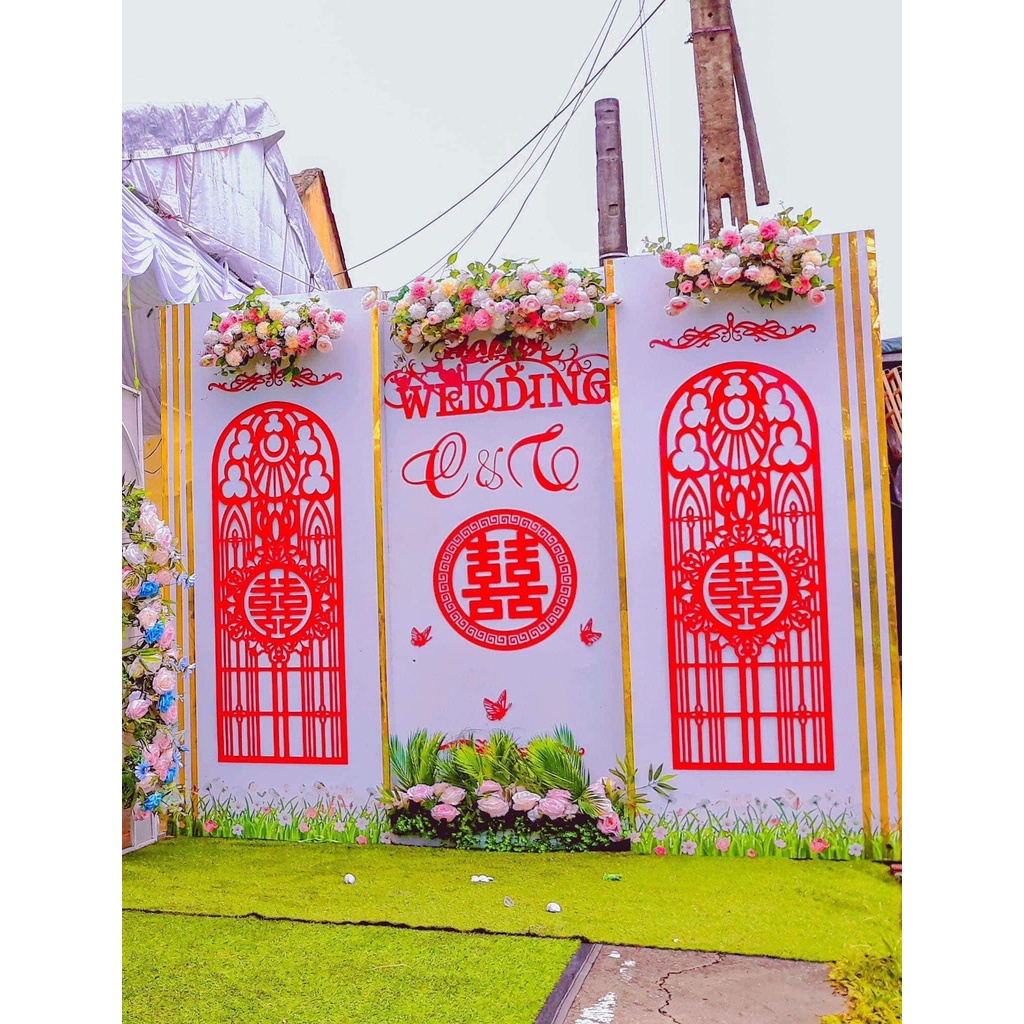 BỘ CÔNG, BỘ CỬA SỔ  trang trí đám cưới 0.6x1.6m