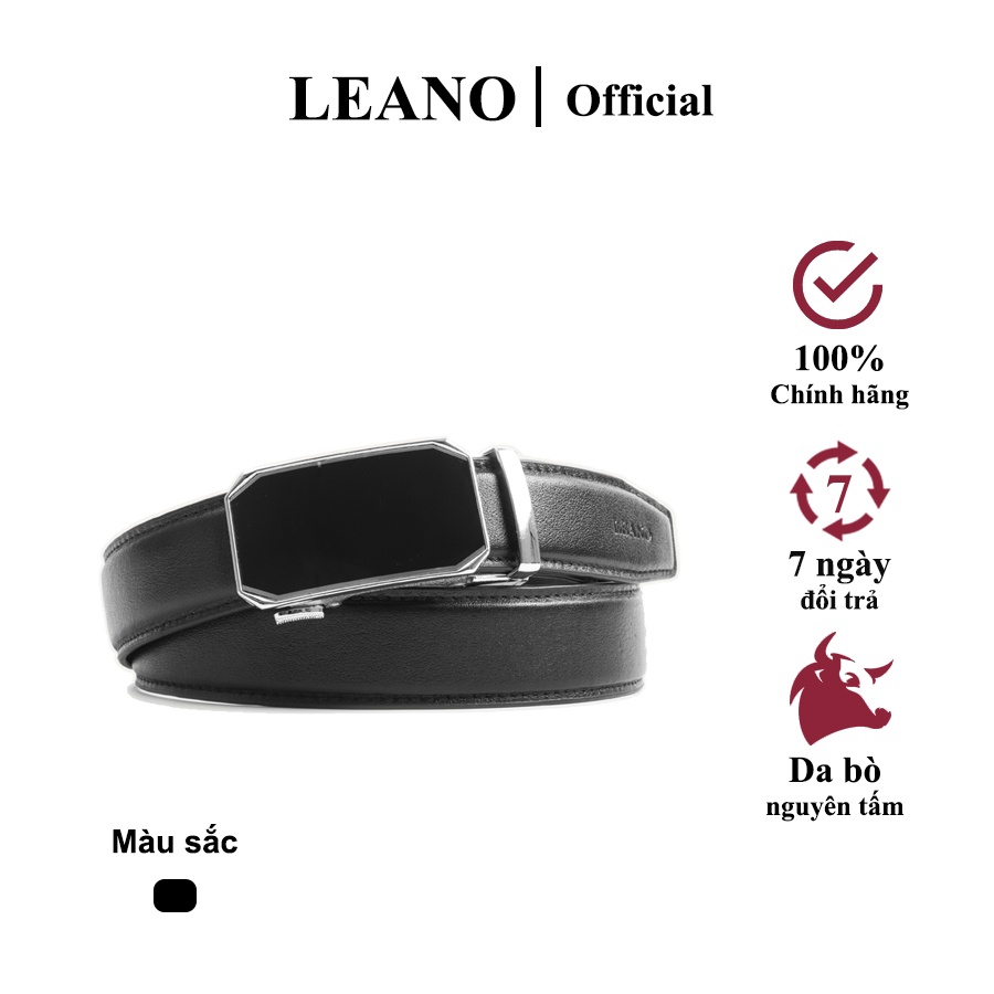 Thắt lưng da nam cao cấp Leano, Dây nịt nam tăng cấp da bò lịch sự, đẳng cấp