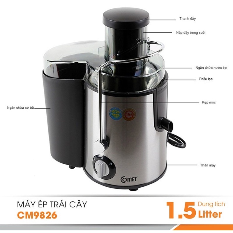 Máy Ép Trái Cây COMET 400W Đa Năng, Tiện Lợi