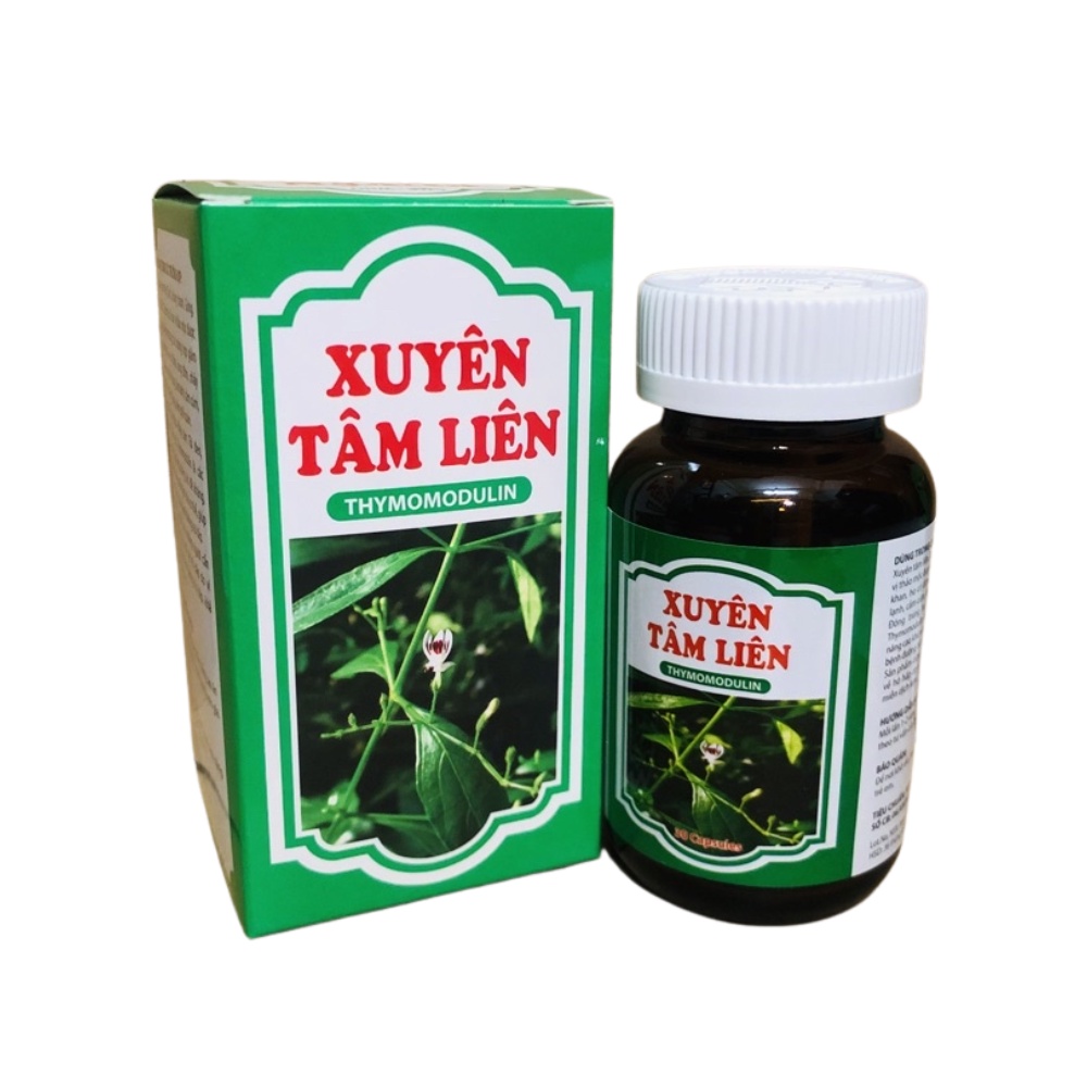 Xuyên tâm liên bổ sung vitamin c, tía tô, húng chanh, thymomodulin, giảm ho - Chai 30 viên