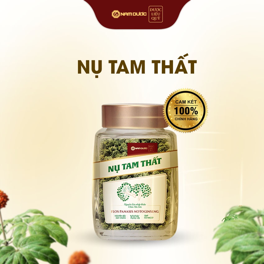 Nụ hoa tam thất Nam Dược, hộp 60g, nhập khẩu đạt chuẩn, giúp bổ máu, ngủ ngon, thanh nhiệt, ổn định huyết áp, tim mạch