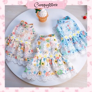 Váy thú cưng hoa mùa hè camquytstore cho thú cưng