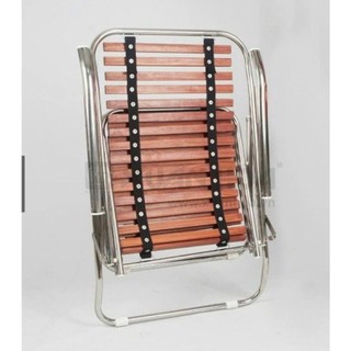 (deal sốc) Ghế xích đu Ghế gấp thư giãn (Vân gỗ + Khung Inox)
