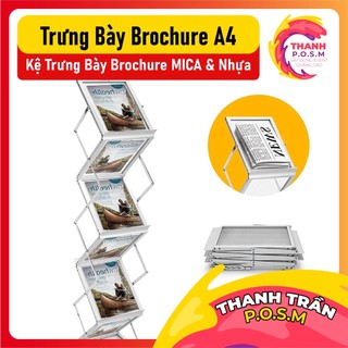 Giá catalog, kệ brochure tờ rơi khổ a4 6 tầng