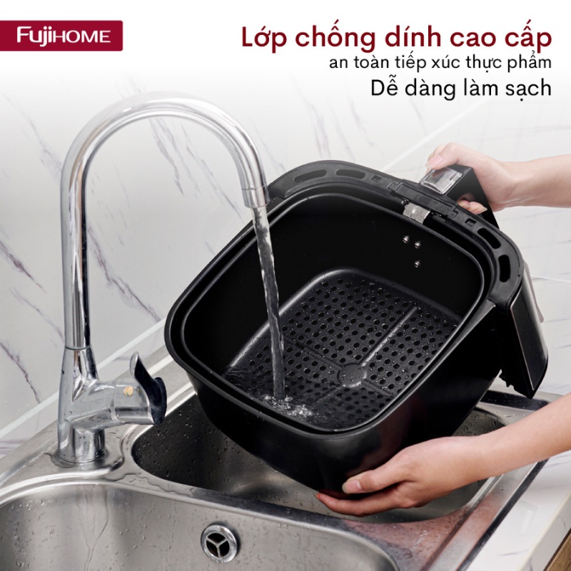 Nồi chiên không dầu FUJIHOME A7D dung tích 8 lít - Công suất 1800W - Công nghệ Nhật Bản, Xuất xứ Asia -Bảo hành 24 tháng