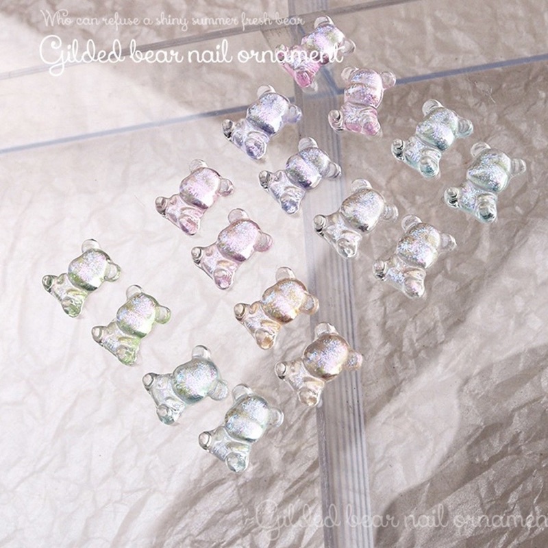 Set 20 Charm Gấu Mix Màu