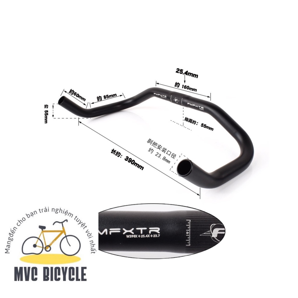 Ghi đông sừng trâu cho xe đạp thể thao