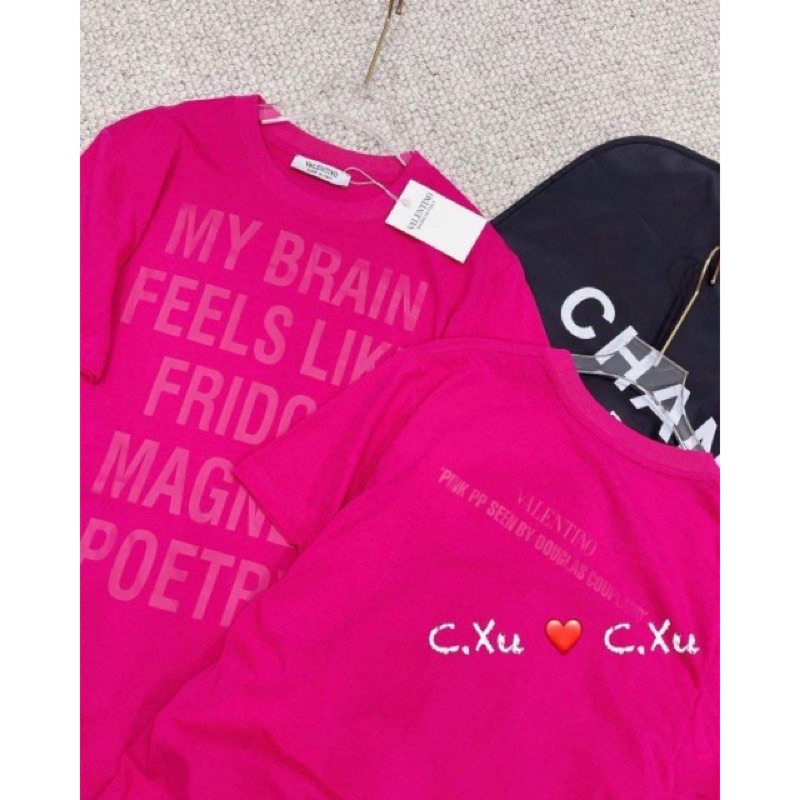 ÁO PHÔNG HỒNG CHỮ TAY CỘC HÀNG QCL1 MS24221