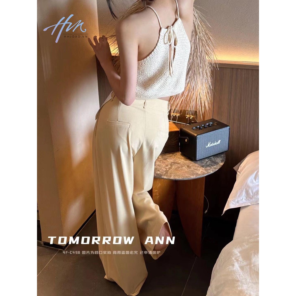 Áo Hai Dây Dệt Kim Dáng Ngắn Cột Dây Thời Trang Xuân Hè 2023 Quyến Rũ Cho Nữ