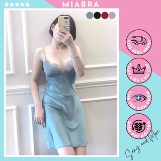 Váy Ngủ Lụa Satin Cao Cấp Sexy 2 Dây Đẹp 💗 FREESHIP 💗 Gợi Cảm Xinh Cute MIABRA M3