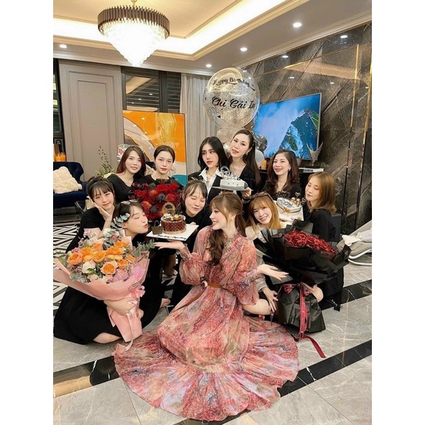 Váy hoa maxi dáng dài