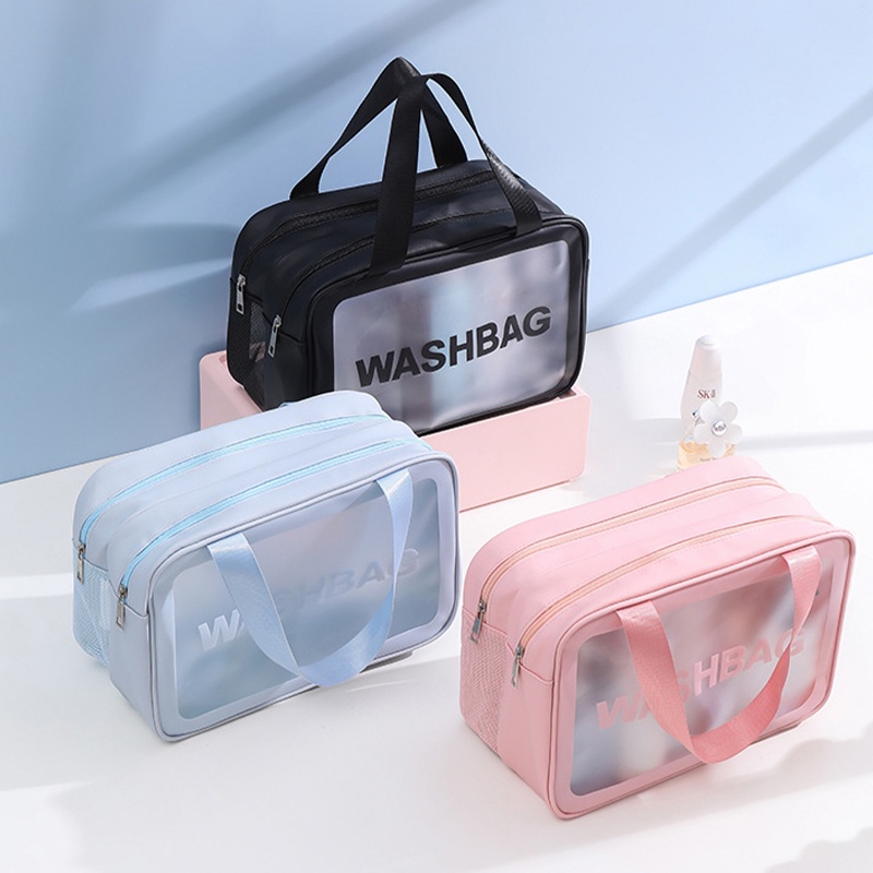 Túi đựng mỹ phẩm, đồ trang điểm, vật dụng cá nhân du lịch trong suốt đa năng chống thấm nước dung tích lớn dành cho nữ