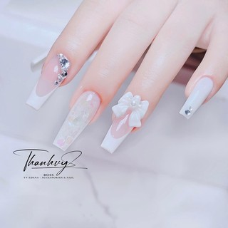 Nailbox thiết kế tiểu thư đính nơ siêu xinh