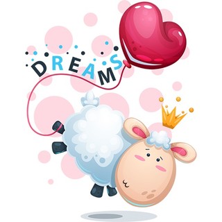 [Xả kho] Hình ủi cừu dễ thương cho bé