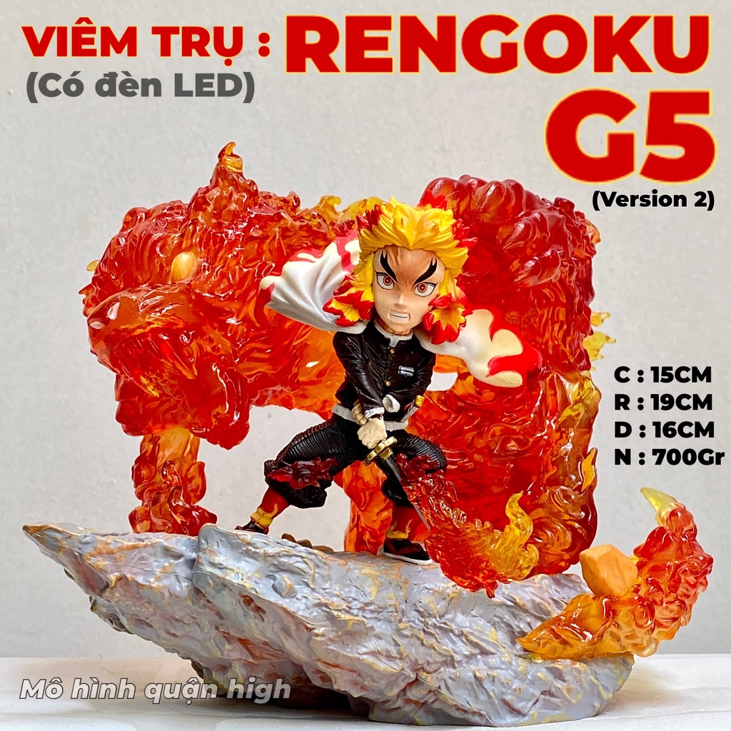 (Có sẵn) Mô hình Viêm trụ Rengoku G5 version 2 cực đẹp - Rengoku cao 15CM - kimetsu no yaiba Rengoku - G5 studioo