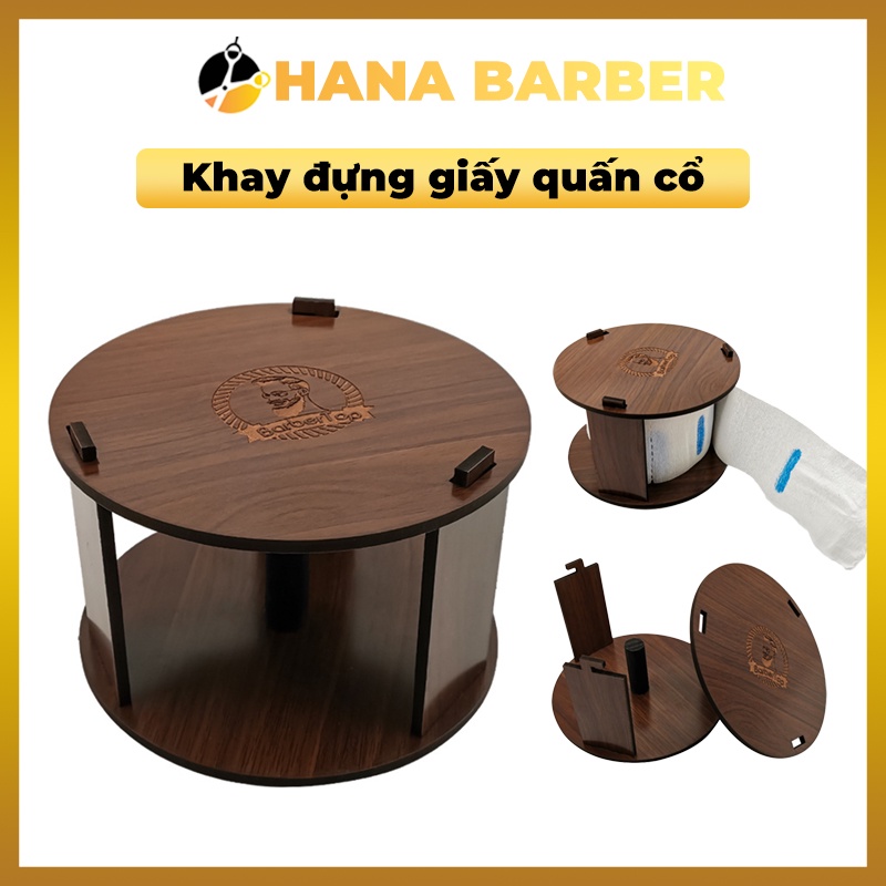 Hộp đựng giấy quấn cổ cắt tóc Barber KG01 cao cấp