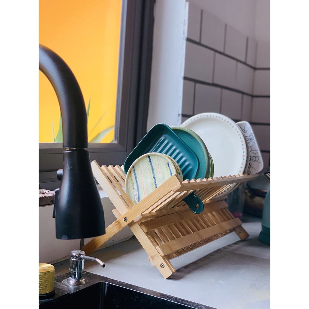 Giá đỡ bát đĩa bằng tre tự nhiên