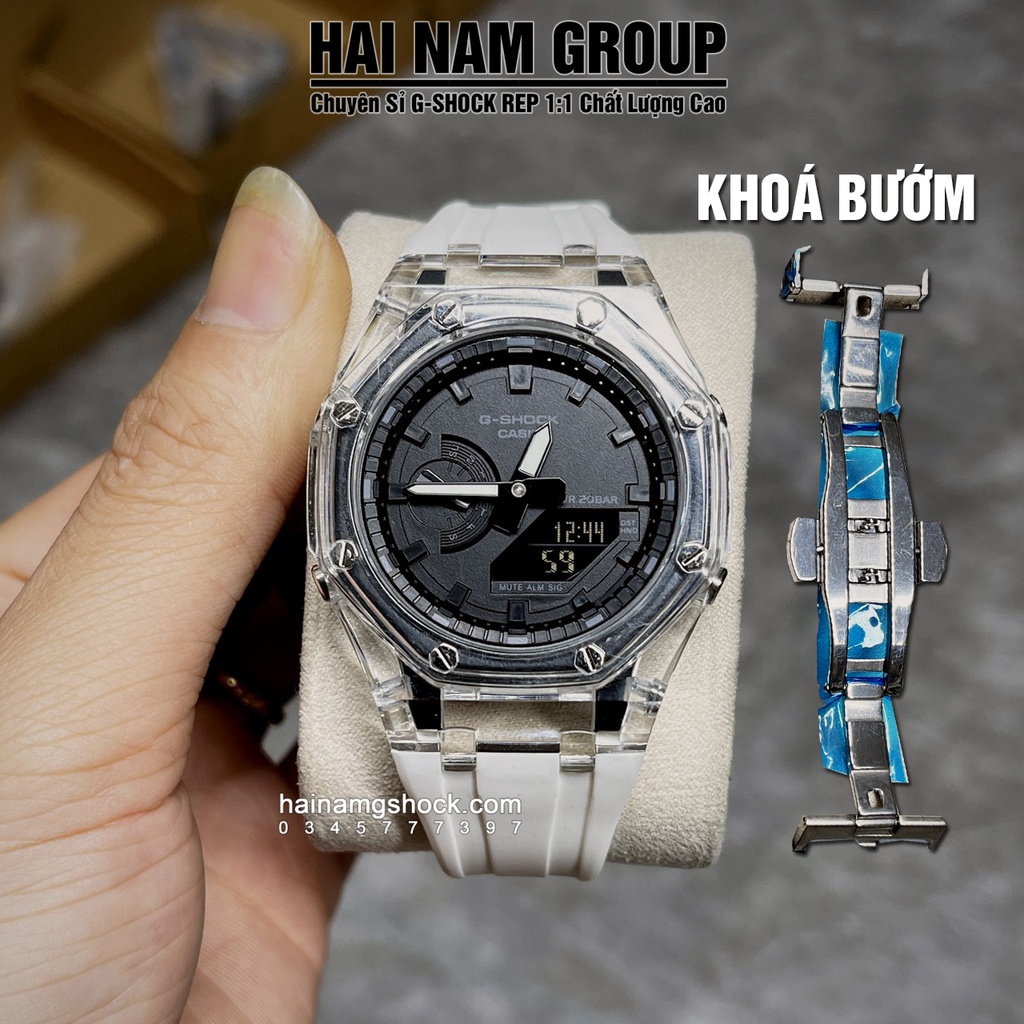 Đồng hồ nam G-SHOCK GA-2100-1A Custom Gen 4 Black Face Camouflage White | GA 2100 Custom Gen 4 | GA 2100 Khoá Bướm