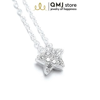Dây chuyền bạc QMJ Sao đá nạm tấm hai mặt trẻ trung - Q065