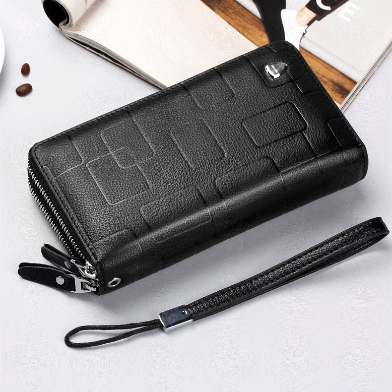 HÀNG NHẬP Ví da nam cầm tay CHICHI FASHION VNA36 DA BÒ CAO CẤP I NHẬP KHẨU NGUYÊN CHIẾC