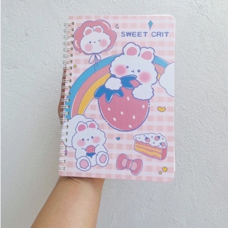 Sổ lò xo kép kẻ ngang kích thước A5 Vở lo xo ghi chép tiêu chuẩn 60 trang cute dễ thương Anan mart