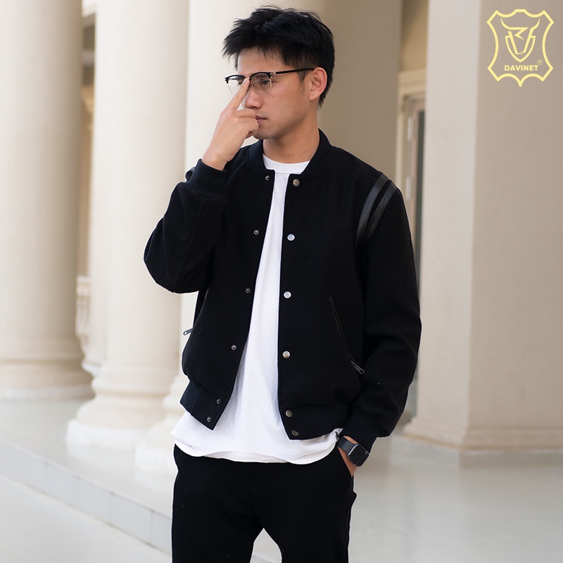 Áo Khoác Teddy Unisex DAVINET Am23-05, Da Xịn, Siêu Bền, Mềm Nhẹ, Bảo Hành 5 Năm