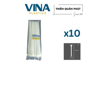 Combo 10 bịch dây rút nhựa - trắng kích thước 20 Cm