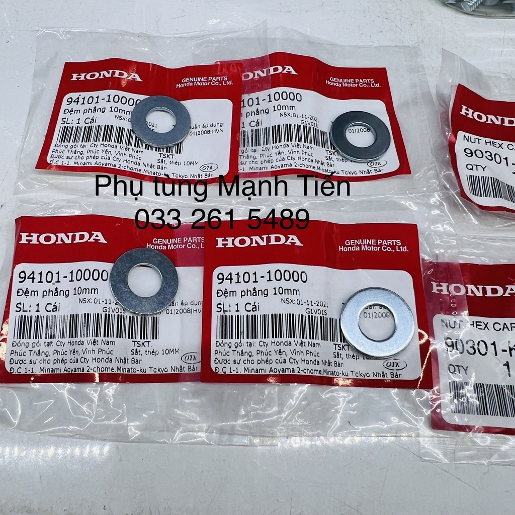 Ốc mũ dù phuộc sau + long đền 8 món zin chính hãng mã 90301KPH900