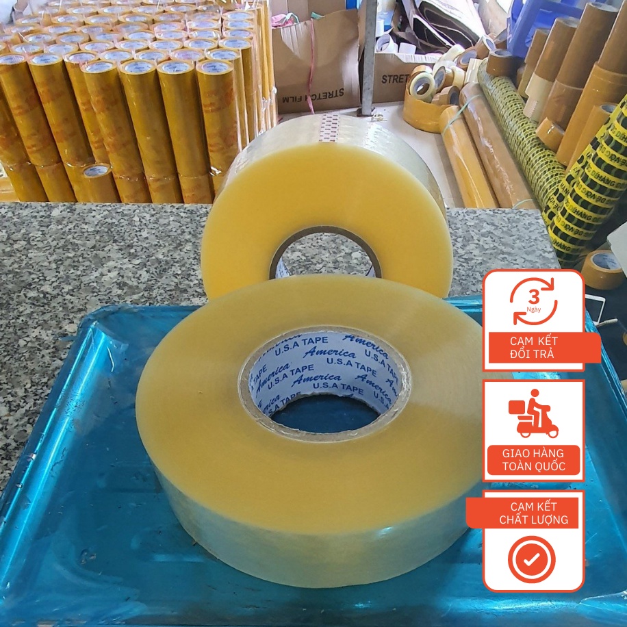 Băng Keo Trong 1kg/Cuộn  Lõi Giấy Mỏng 5 Li