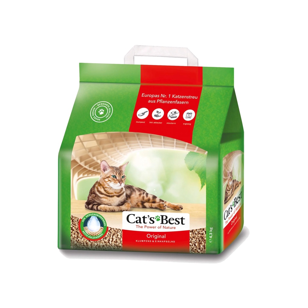 Cát Gỗ CAT’S BEST ORIGINAL - Cát Vệ Sinh Hữu Cơ Siêu Vón, Khử Mùi Và Vi Trùng