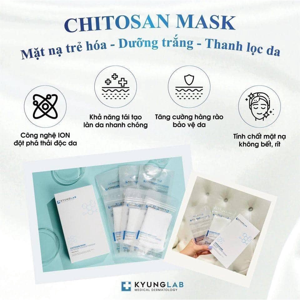 Mặt nạ 2 bước Chitosan Mask KYUNGLAB siêu căng bóng mịn da