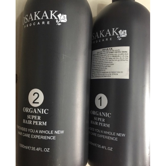 2 CHAI Thuốc uốn tóc OSAKAK (cặp số 1+2)