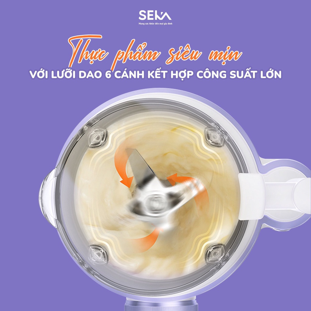 Máy Làm Sữa Hạt SEKA SK320 Mini Mới, 5 Chức Năng, Dung Tích 600m