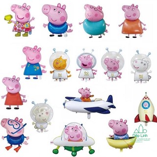 Size lớn Bóng Kiếng Hình Heo Con, Heo Peppa trang trí sinh nhật Diệp Linh