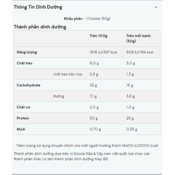 Thanh bánh protein bar năng lượng hộp 12 cái LEAN COOKIE hàm lương protein cao từ thương hiệu MYPROTEIN