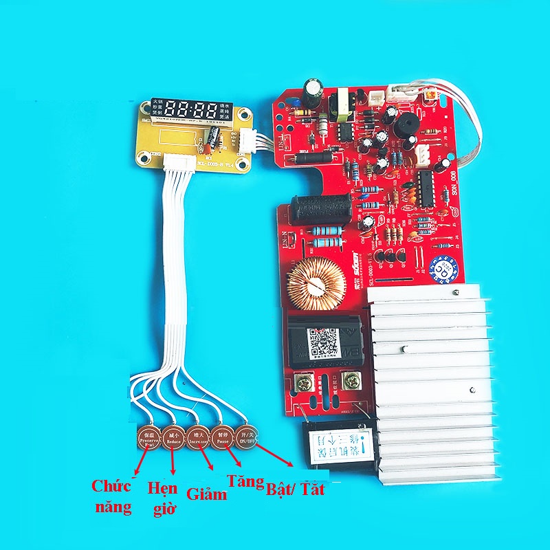 Bo mạch bếp từ cảm ứng đa năng dùng để thay thế những bếp cảm ứng trên thị trường hiện nay với độ bền và độ ổn định cao