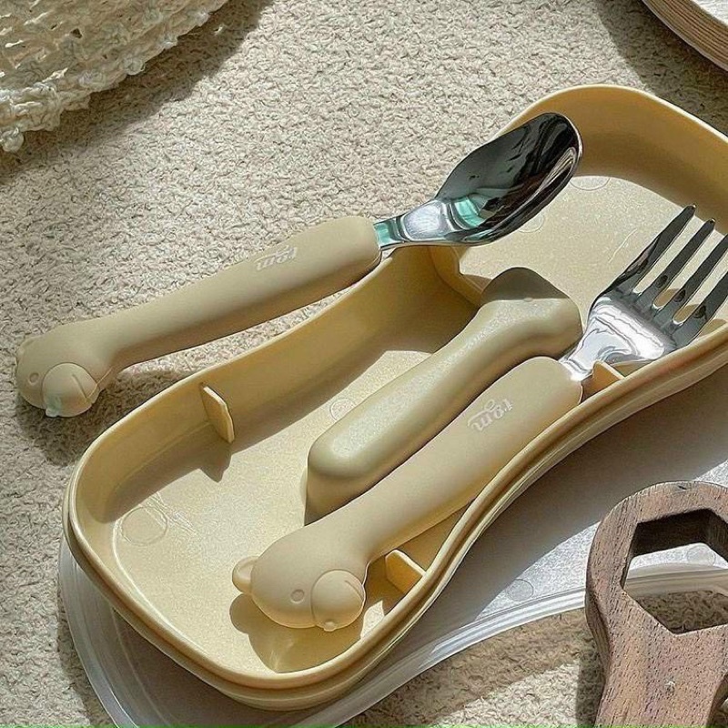 Bộ Thìa Dĩa Ăn Dặm Cho Bé Set Thìa Nĩa Cho Trẻ Tập Ăn Dặm Mẫu Mới Nhất 2023 Chính hãng nuoiconkieuhan