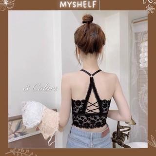  M151. Áo bra ren hoa đệm bàn tay nâng ngực áo hai dây croptop có sẵn mút ngực siêu hot  có sẵn - miễn ship  