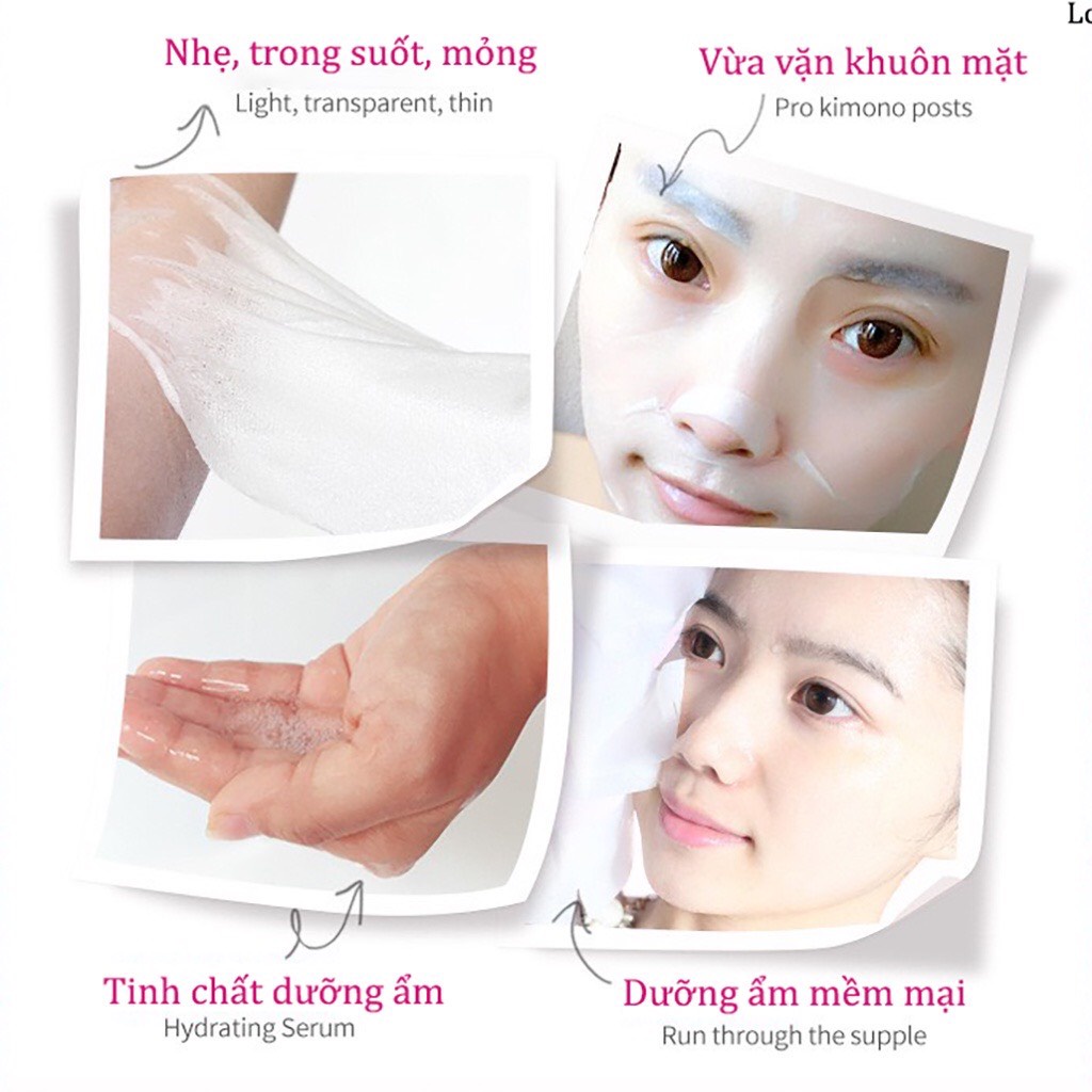 Mặt nạ giấy trắng da giảm mụn dưỡng ẩm dưỡng da chống lão hóa thải độc HA Images MN02