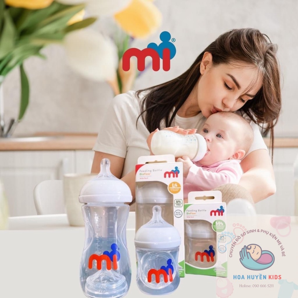 Bình sữa Cổ rộng MI nhập khẩu chính hãng từ Thái Lan Tem công ty nhập khẩu MI&I