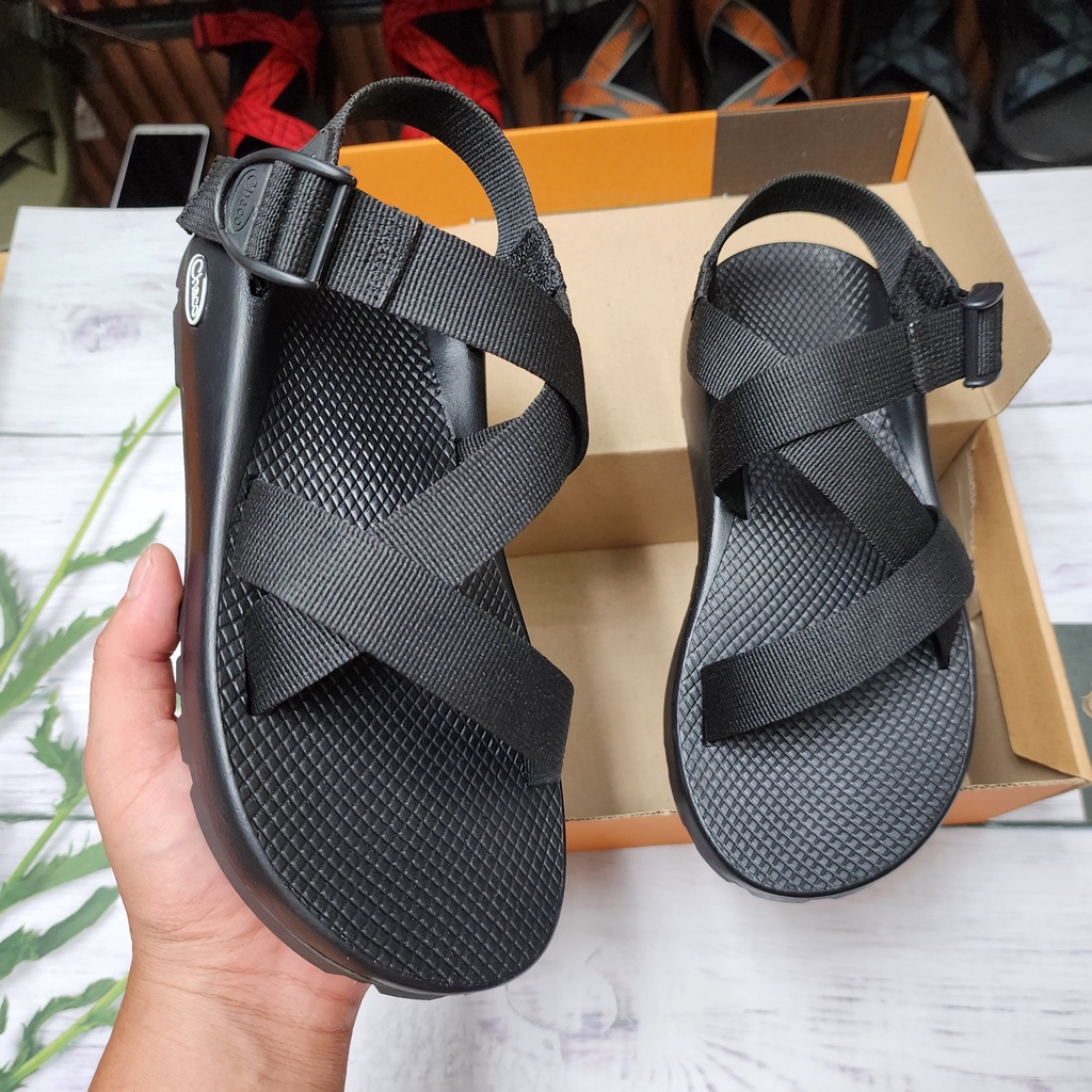 Giày Sandal Nam Nữ, Dép Chaco Mã Màu Đen Full Thời Trang Năng Động TG01