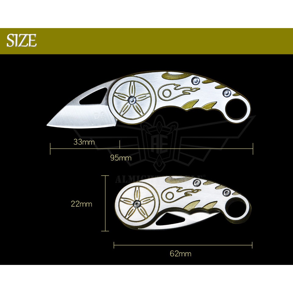 Dao Phượt Gấp Nhỏ Treo Móc Khóa