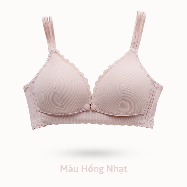 Áo Ngực Cho Con Bú Và Định Hình Vòng 1 Sau Sinh Larosa Chất Cotton Chống Chảy Xệ 1 Cúc Ngực Mở Không Gọng Bigsize LA120A