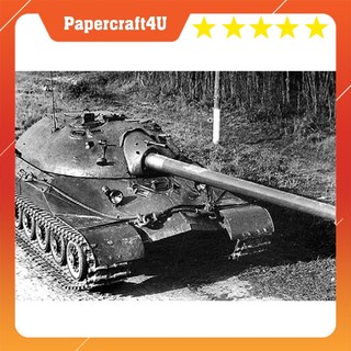 Mô hình giấy thủ công quân sự xe tăng xe tank IS- 7 tỉ lệ 1/50