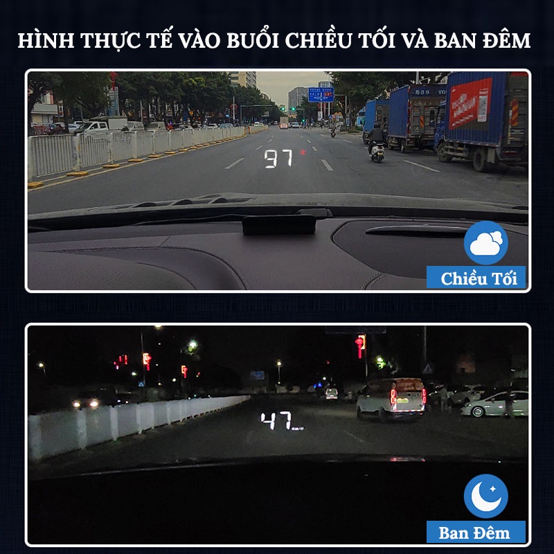 HUD Hiển Thị Tốc Độ Kính Lái Ô Tô M3, C100 Cắm Nguồn OBD2 HD Chất Lượng Cao CarZone.Top | BigBuy360 - bigbuy360.vn