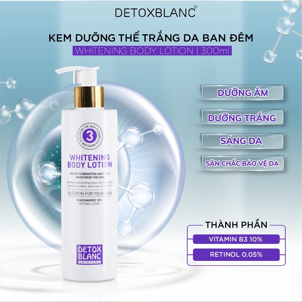 Sữa tắm thải độc than hoạt tính detoxblanc giúp trắng da, thải độc detox body