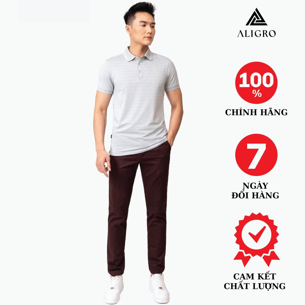 Quần kaki nam ALIGRO chất liệu cao cấp co dãn thoải mái phom ôm vừa tôn dáng trẻ trung khỏe khoắn ALGK038