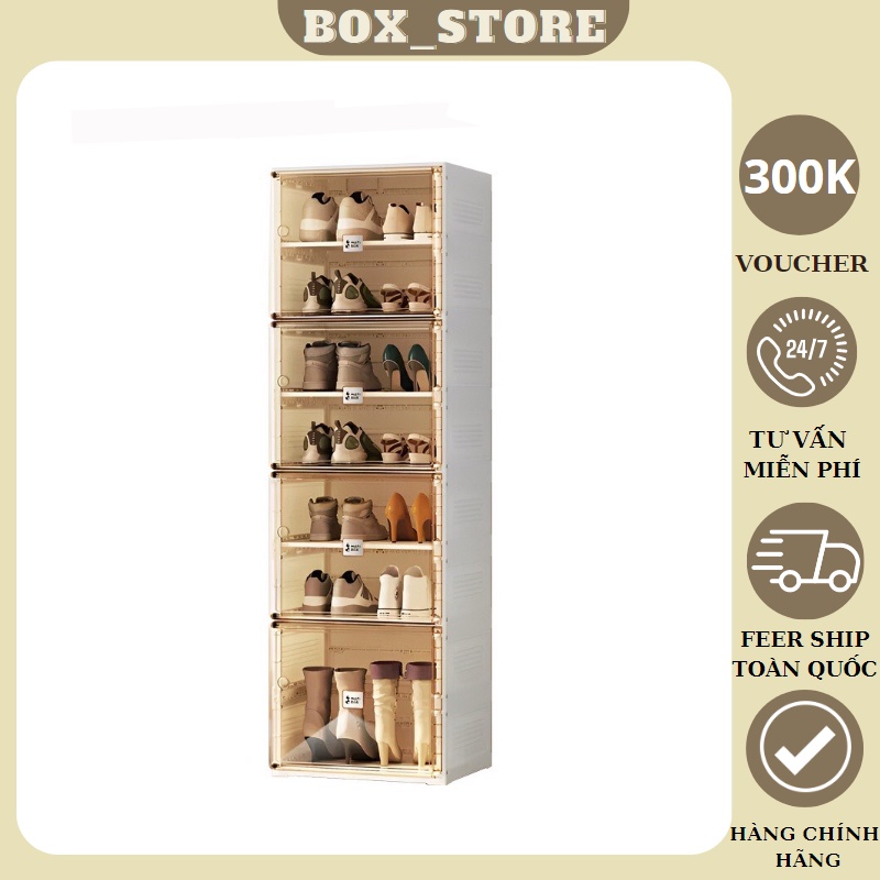Hộp Đựng Giày Nhựa Cứng AntBox , Tủ Giày Thông Minh Lỗ Thông Hơi Thoáng Khí - Mẫu Mới Size Lớn Cao Cấp
