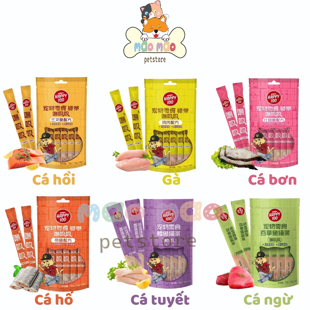 Súp Thưởng Wanpy Happy 100 Cho Các Chiếc Mèo 70gr